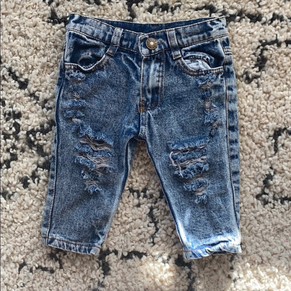 Distressed jeans